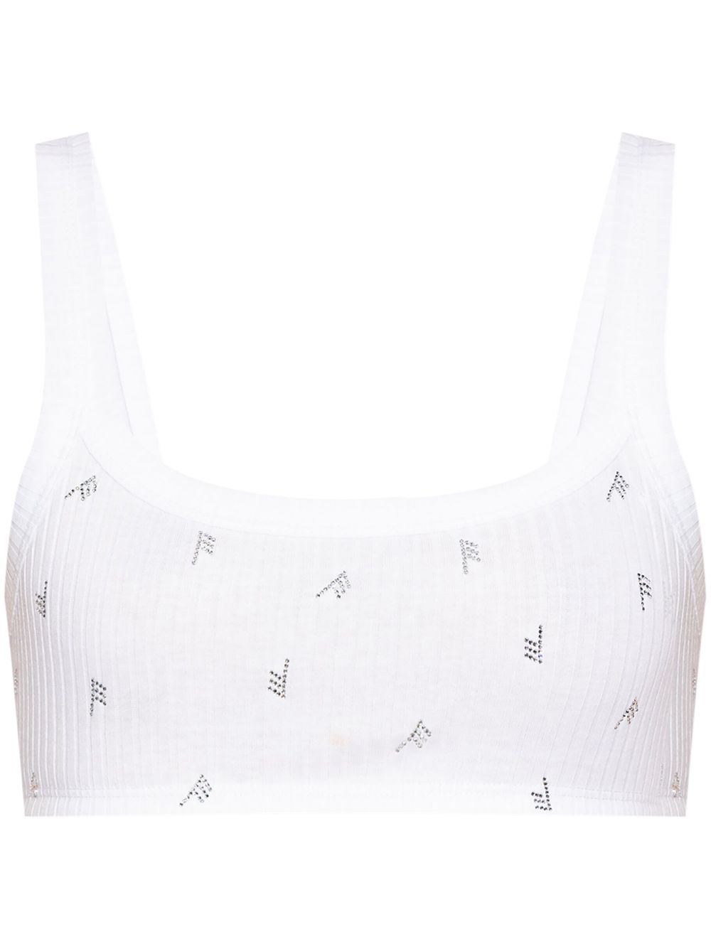 All-Over Print Logo Top - White