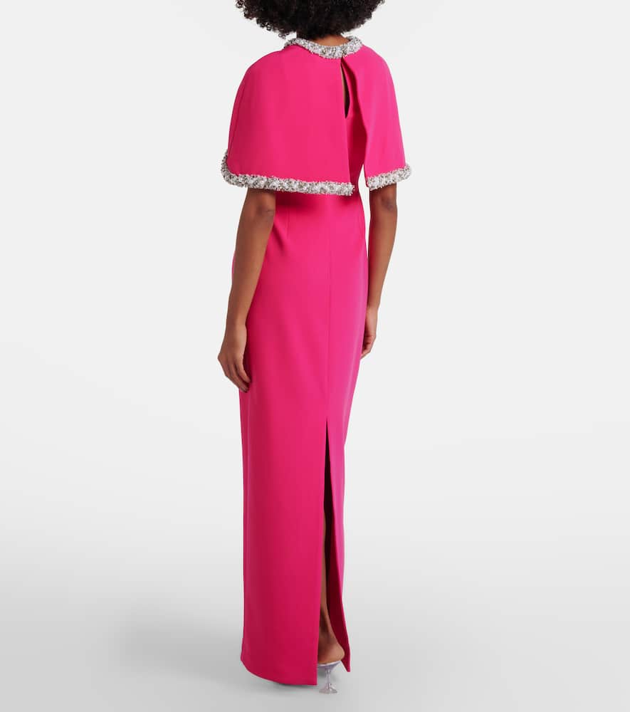 Briella embellished crêpe gown