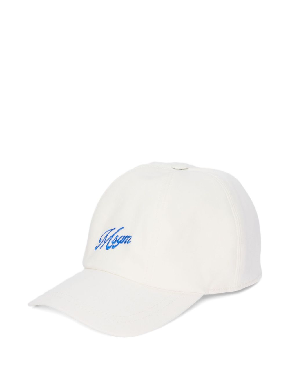 MSGM logo-embroidered cap - White
