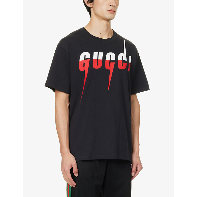 Mens Medley White Red Brand-print Short-sleeved Cotton-jersey T-shirt