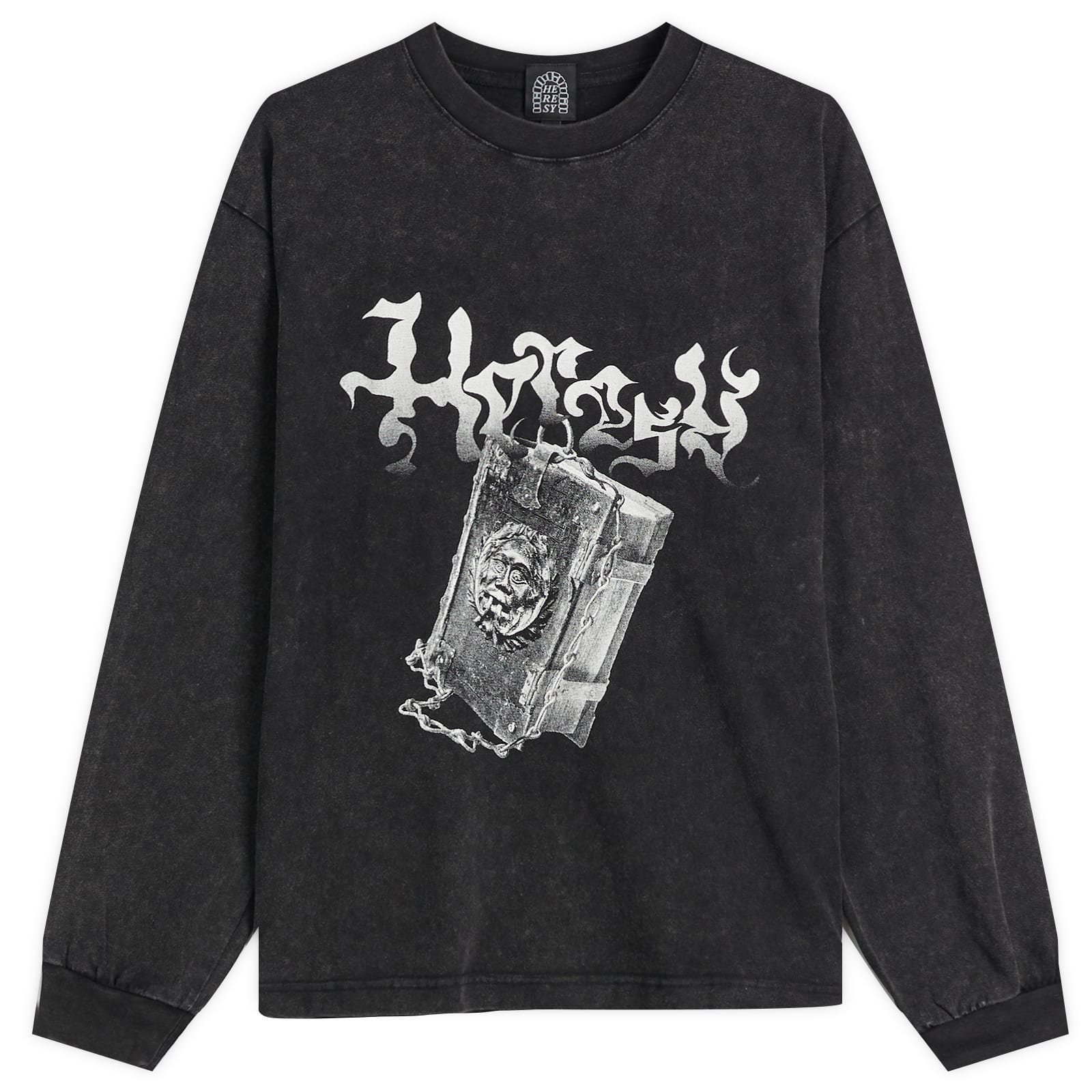 Heresy Men's Tome Longsleeve T-Shirt in Ash