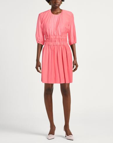 Semicouture Woman Mini dress Coral Size 6 Cotton, Silk