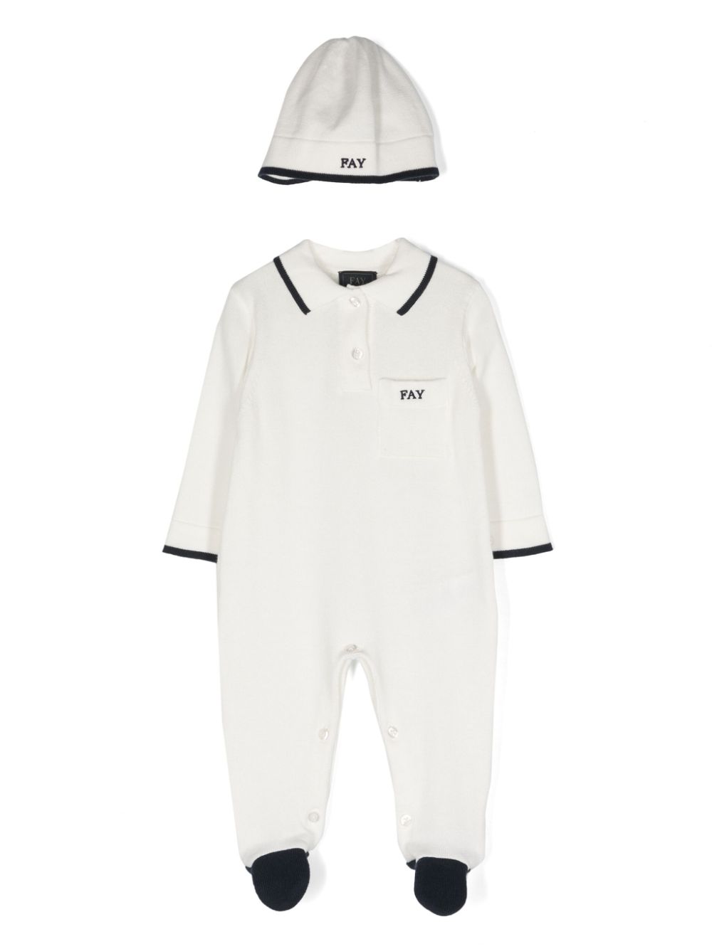 Logo-embroidered pyjamas (set of two) - Neutrals