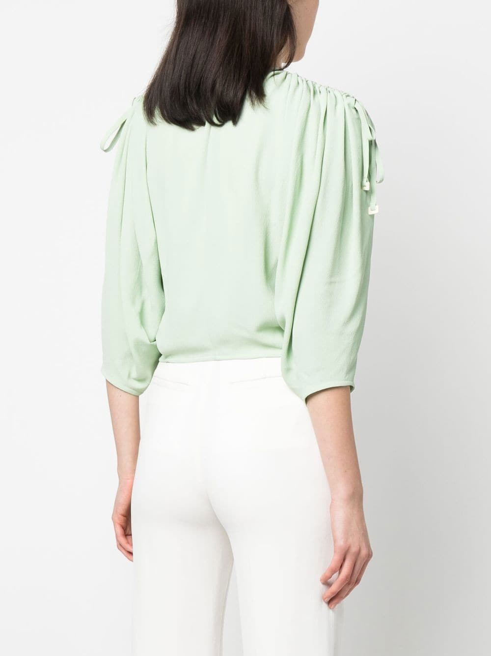 Véronique Leroy Gathered Shoulder Crossed Top