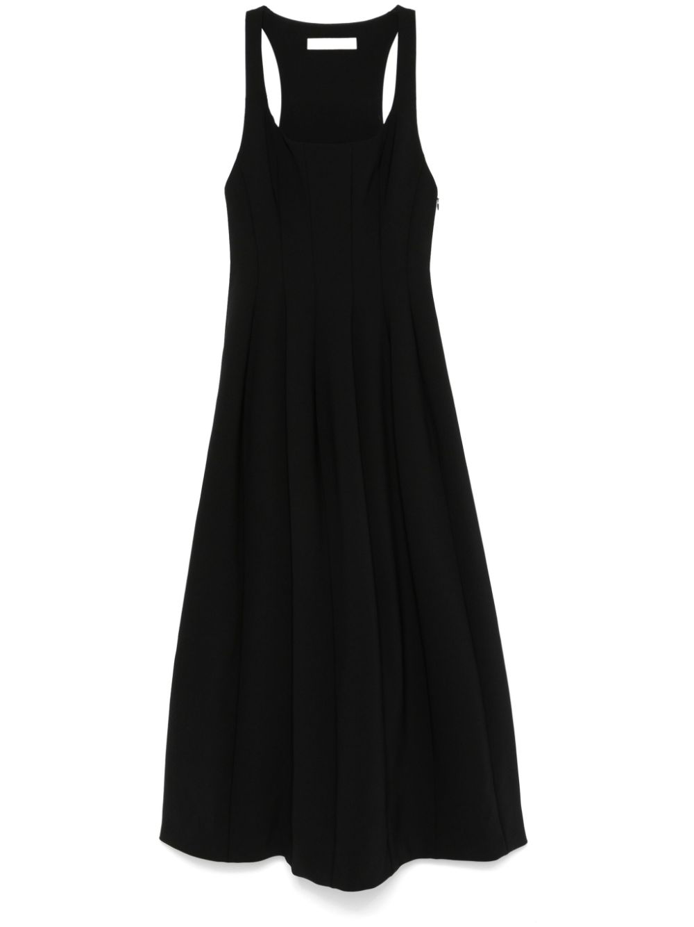 Pleated-skirt midi dress - Red