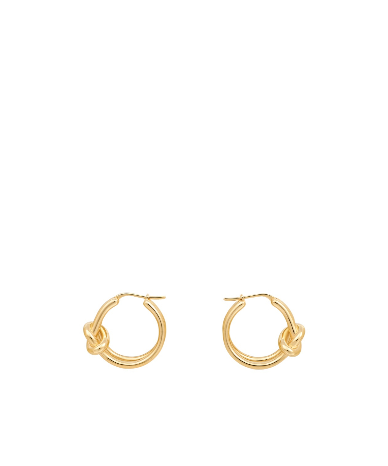 Knot Double Hoops in Brass with Gold Finish