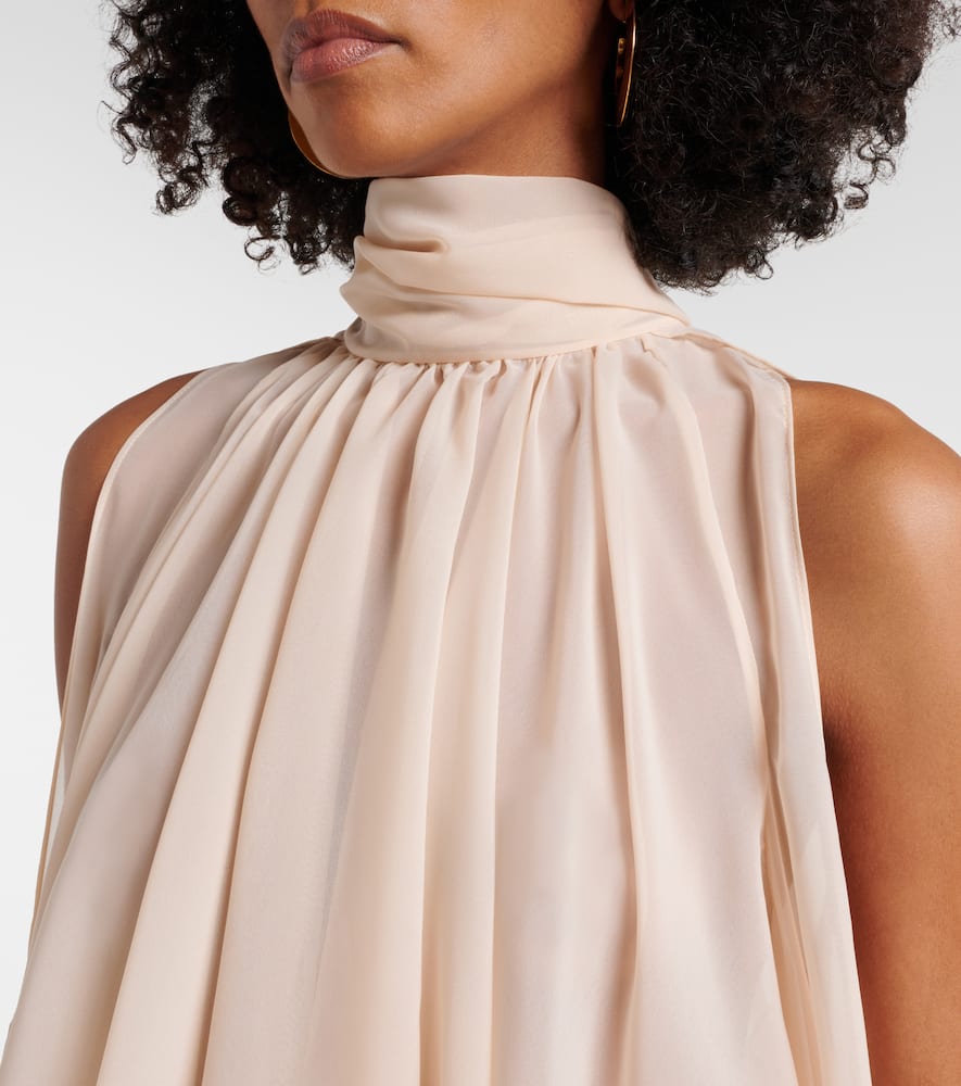 Asymmetric georgette blouse