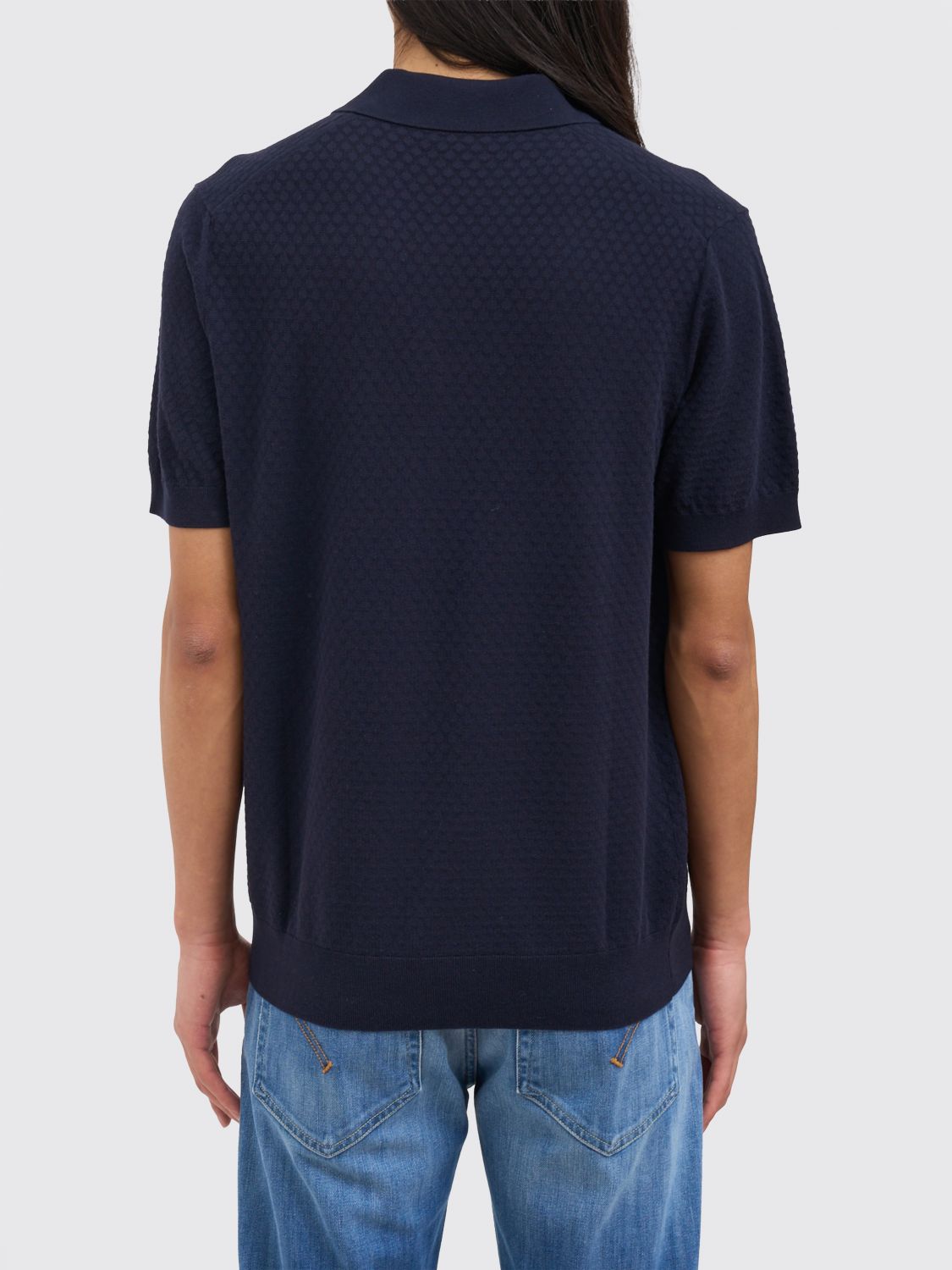 Polo Shirt Men color Gnawed Blue