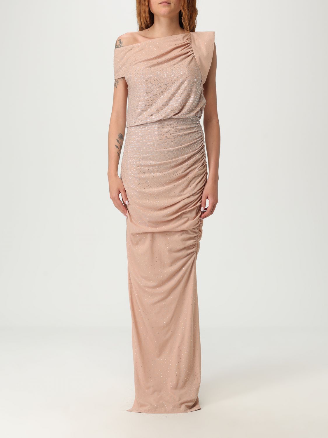 Genny crystal-embellished maxi dress - Neutrals