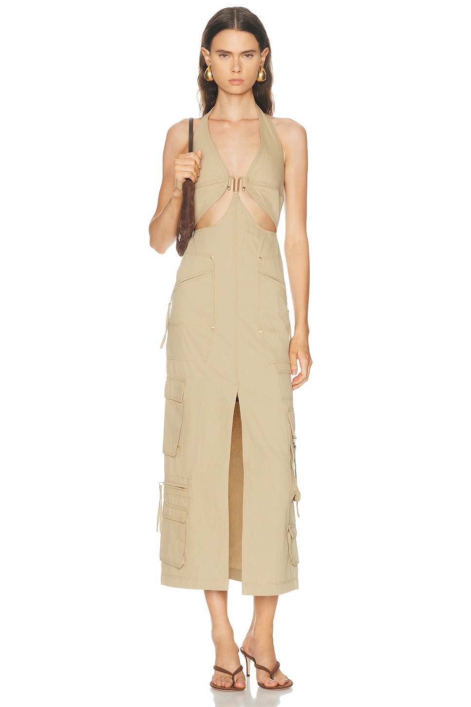 Cult Gaia Misaki Dress in Sesame - Beige. 2 also