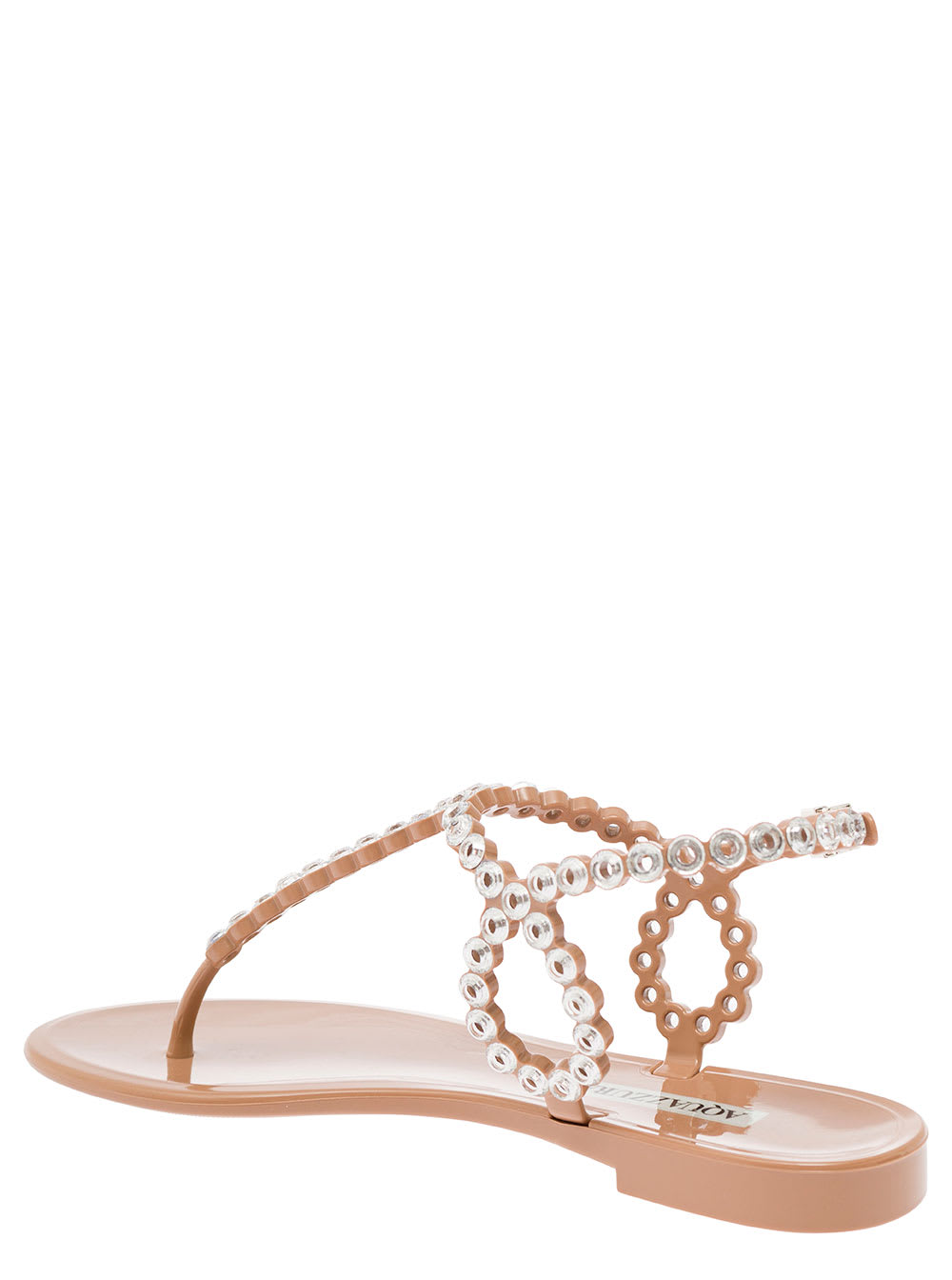 Almost Bare Crystal Jelly Sandal Flat