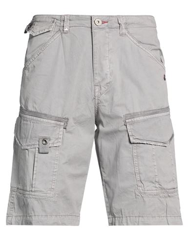 Man Shorts & Bermuda Shorts Grey Size 32 Cotton