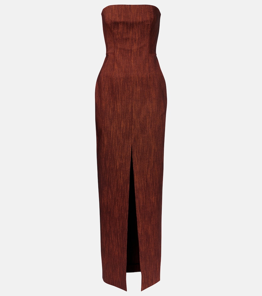 Shani wool and cotton bustier gown