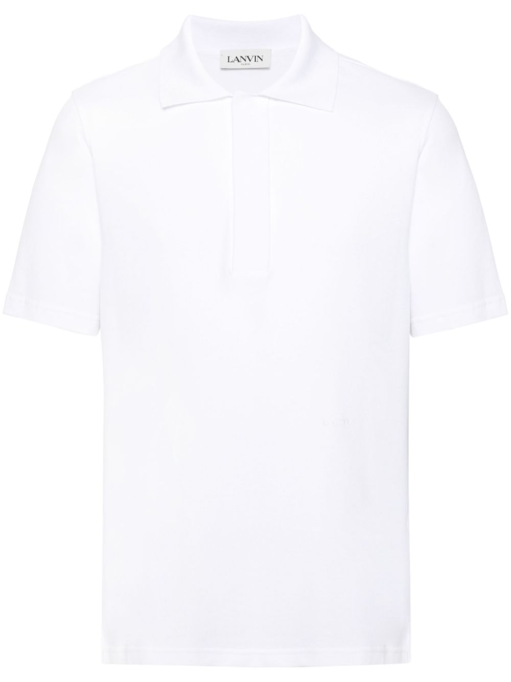 Short-sleeve cotton polo shirt - Blue