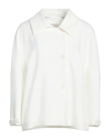 Woman Jacket White Size 16 Polyester, Viscose, Elastane