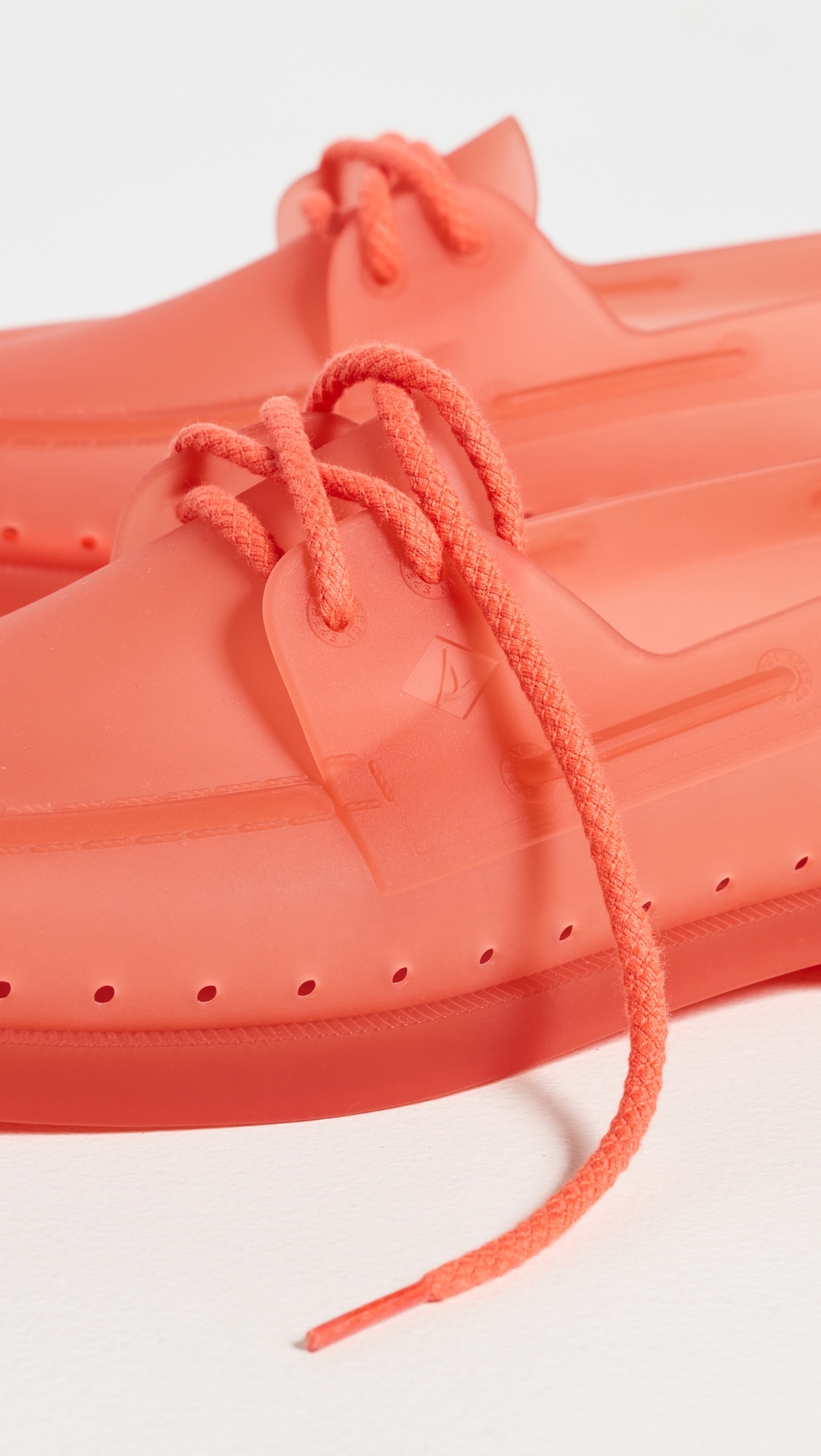 X Monse Authentic Original Jelly Boat Shoes Bright Orange