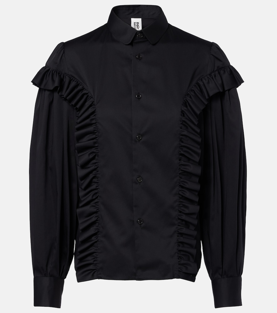 Ruffled cotton shirt