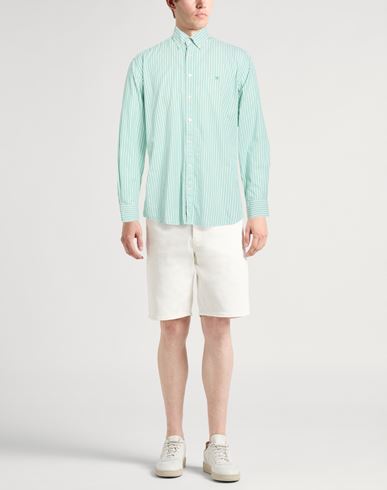 Man Shirt Green Size L Cotton