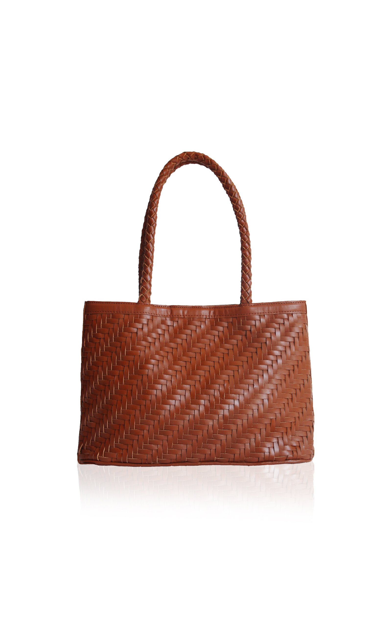 Ella Woven Leather Tote Bag