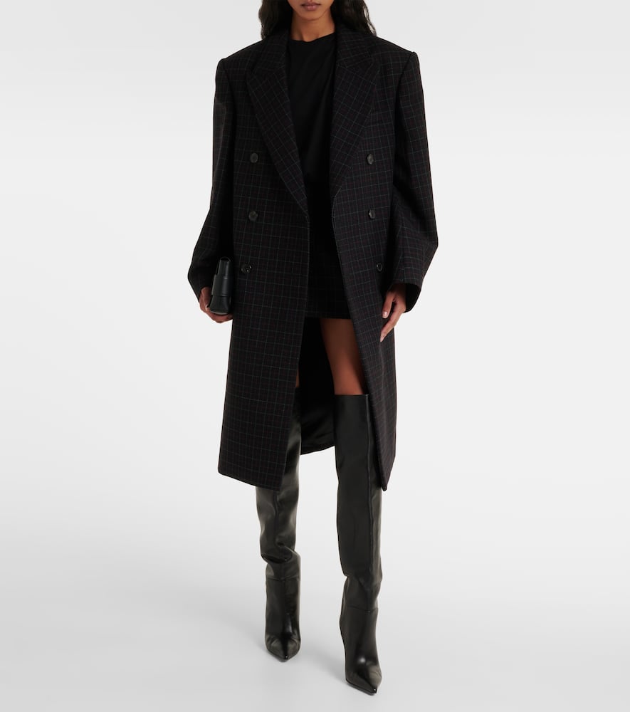 Wardrobe. NYC Oversized checked virgin wool coat