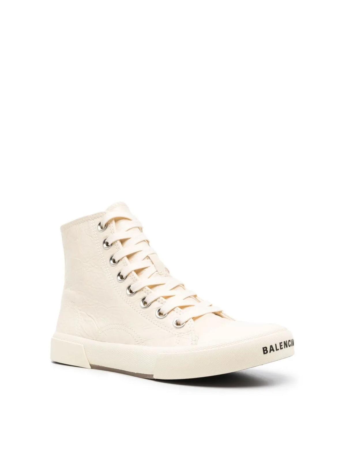 Women's Paris High-Top Sneaker White Leather Rubber