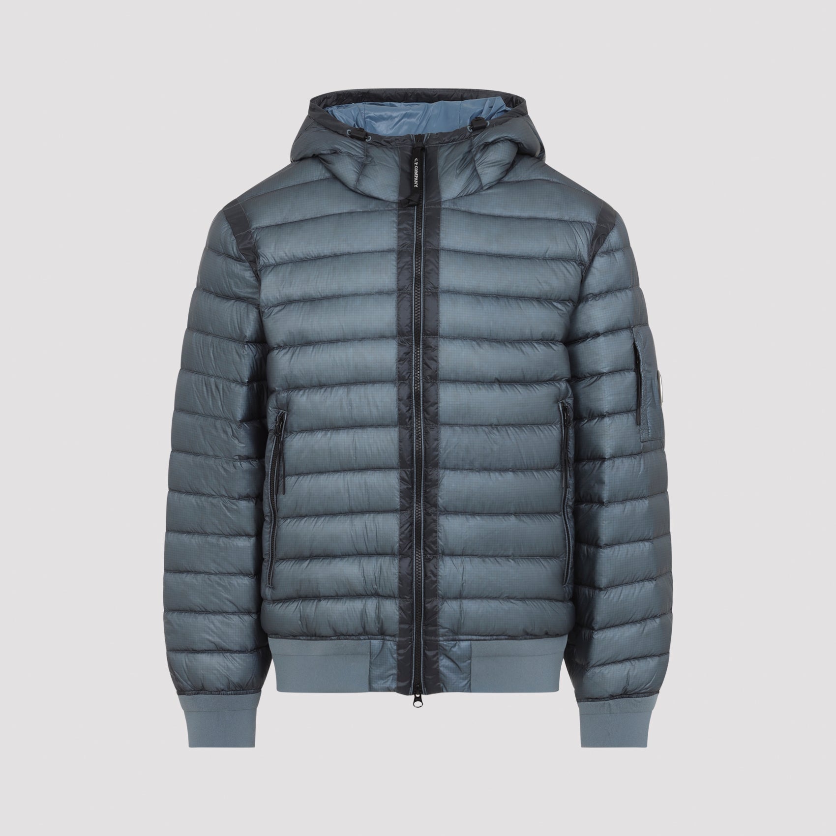 Hooded Lens Down Jacket in Polyamide
