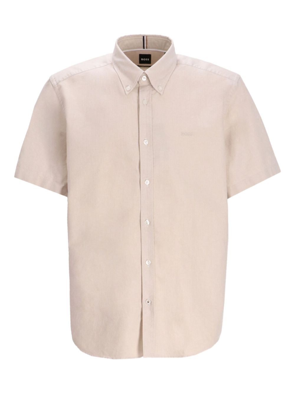 BOSS short-sleeve button-up shirt - Neutrals