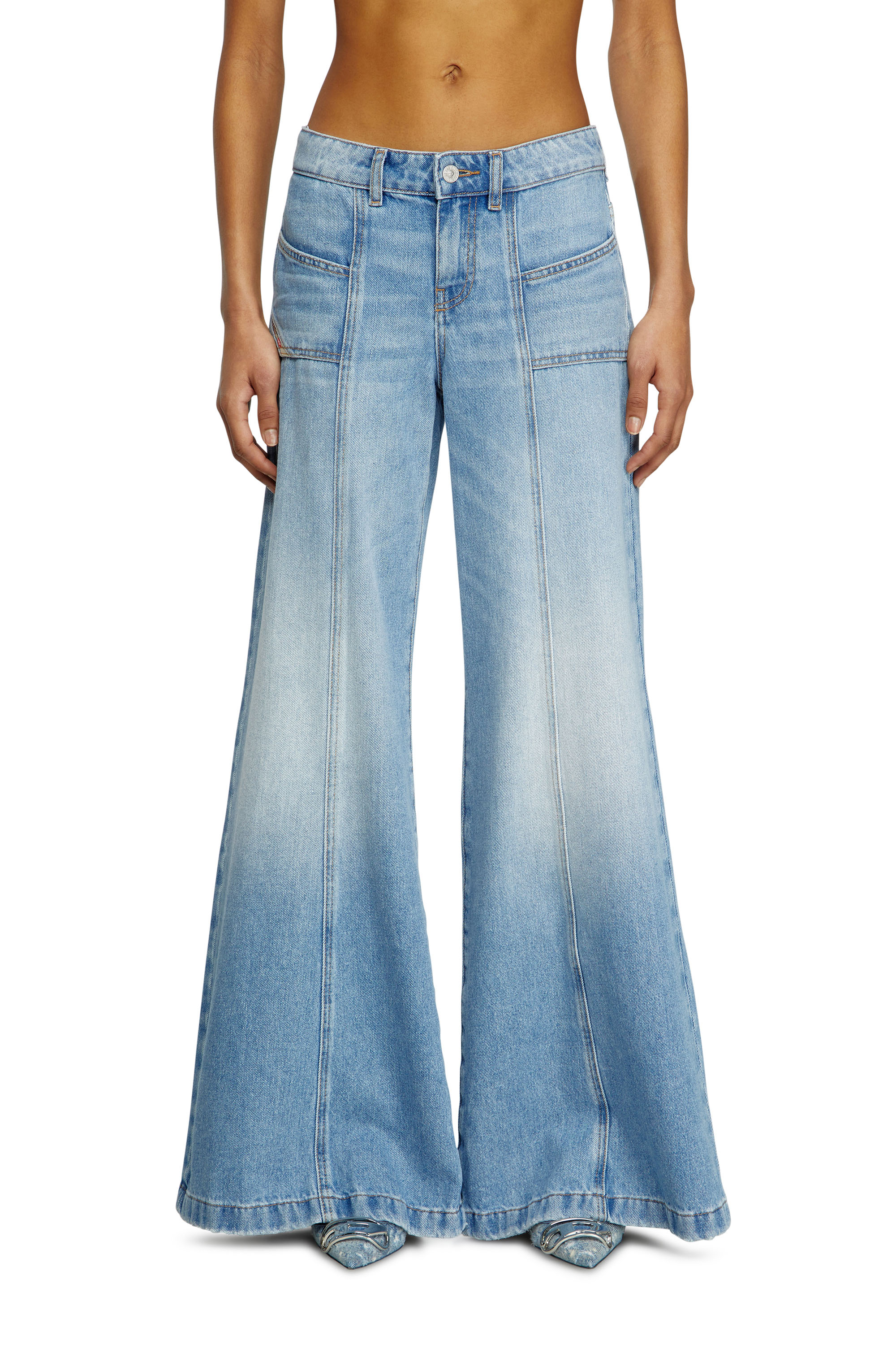 Flare Jeans - D-Akii - Jeans - Woman - Blue