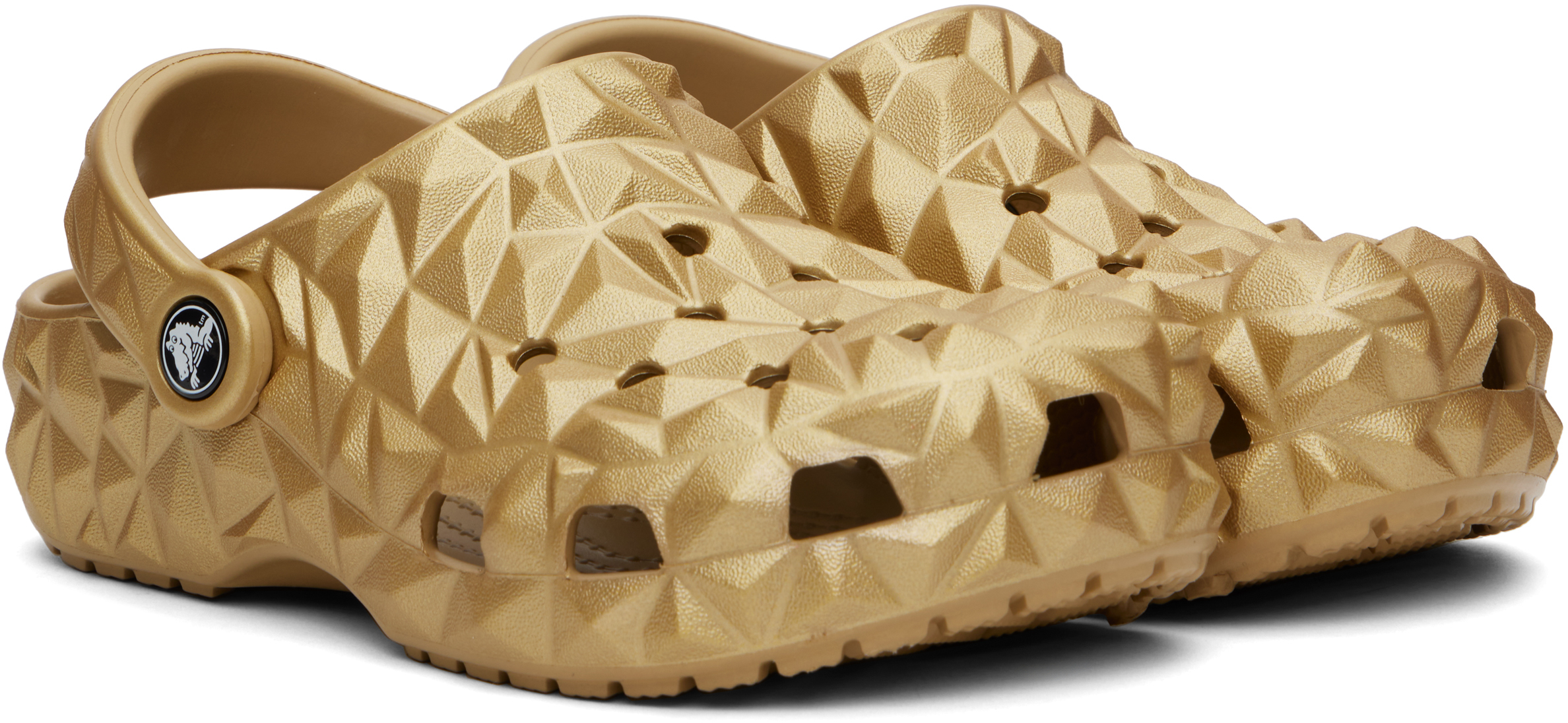 Crocs Gold Classic Metallic Geometric Clogs