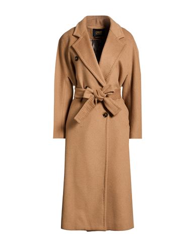 Woman Coat Camel Size 8 Wool, Polyester, Acrylic