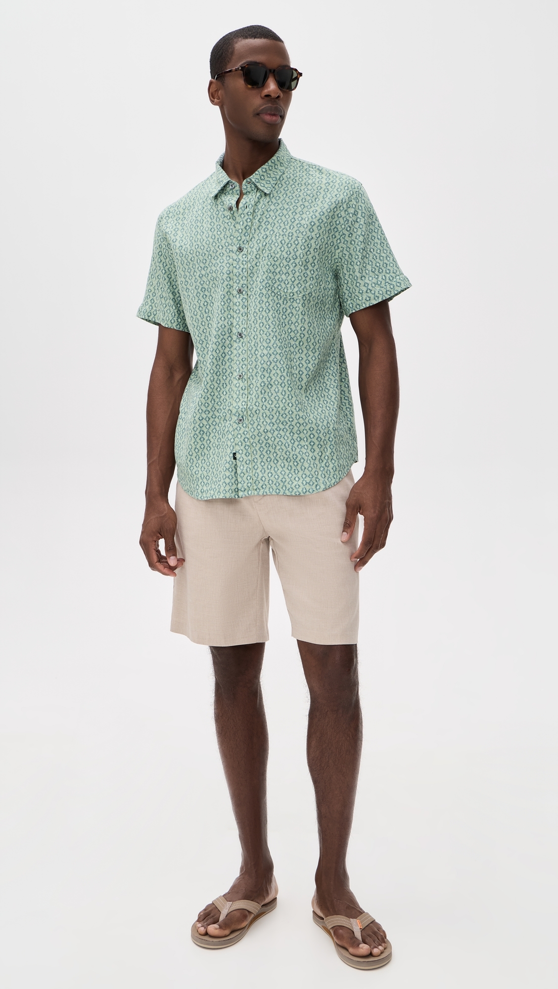 Carson Shirt Wavy Batik Aqua