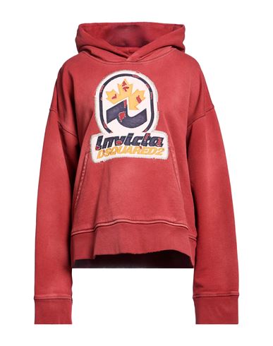 Woman Sweatshirt Brick Size XS Cotton