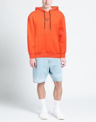 Man Sweatshirt Orange Size XS Cotton