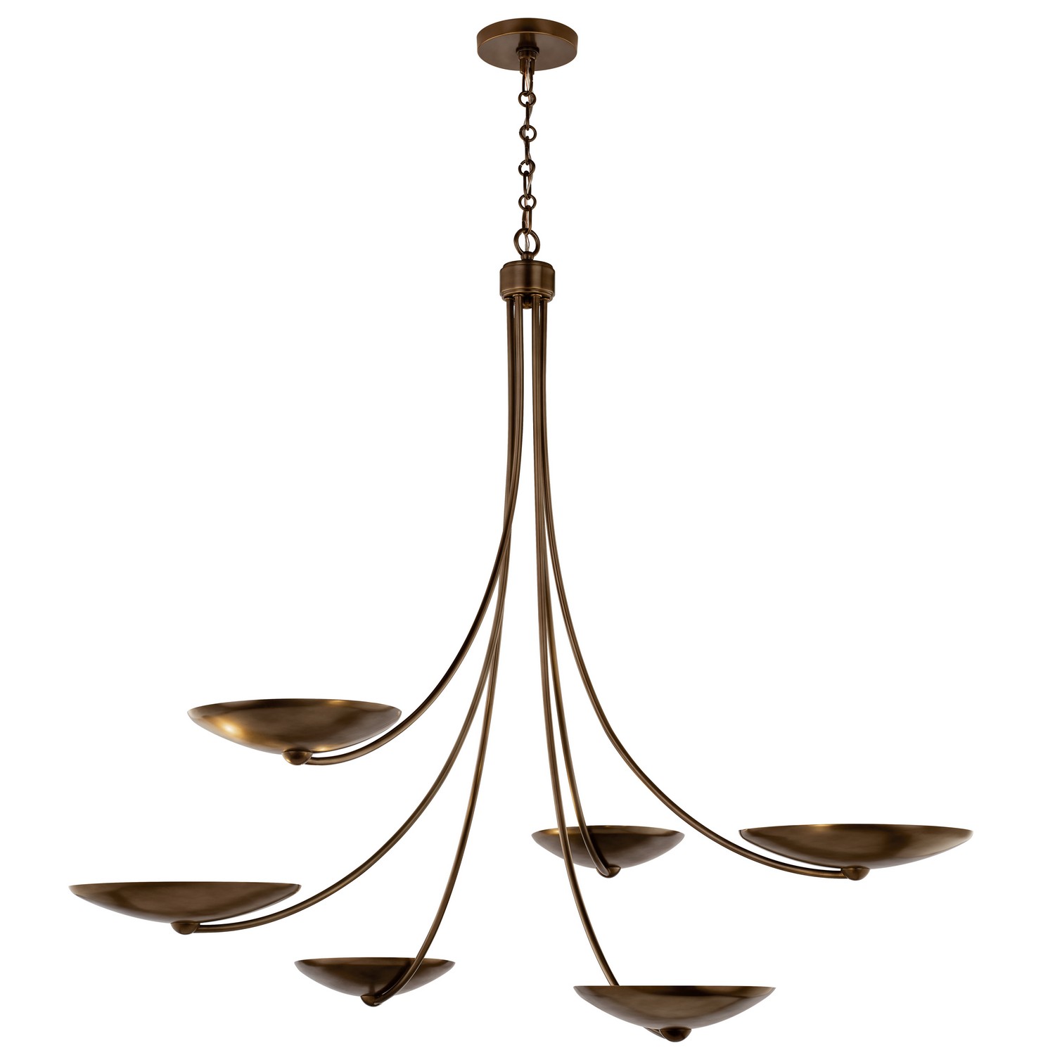 Lacquered Brass Chandelier from the Palmela Collection