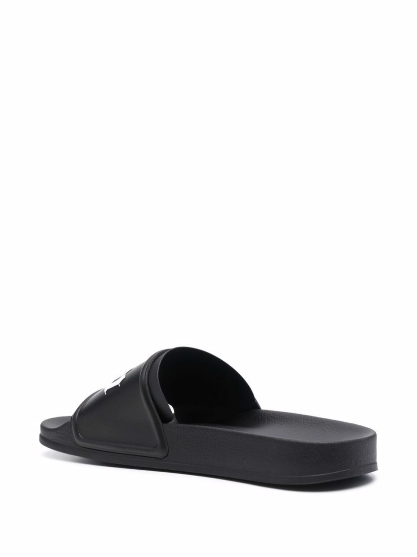 Black Logo Pool Slides