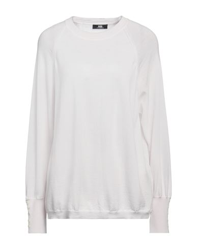 Alpha Studio Woman Sweater Light grey Size 8 Merino Wool