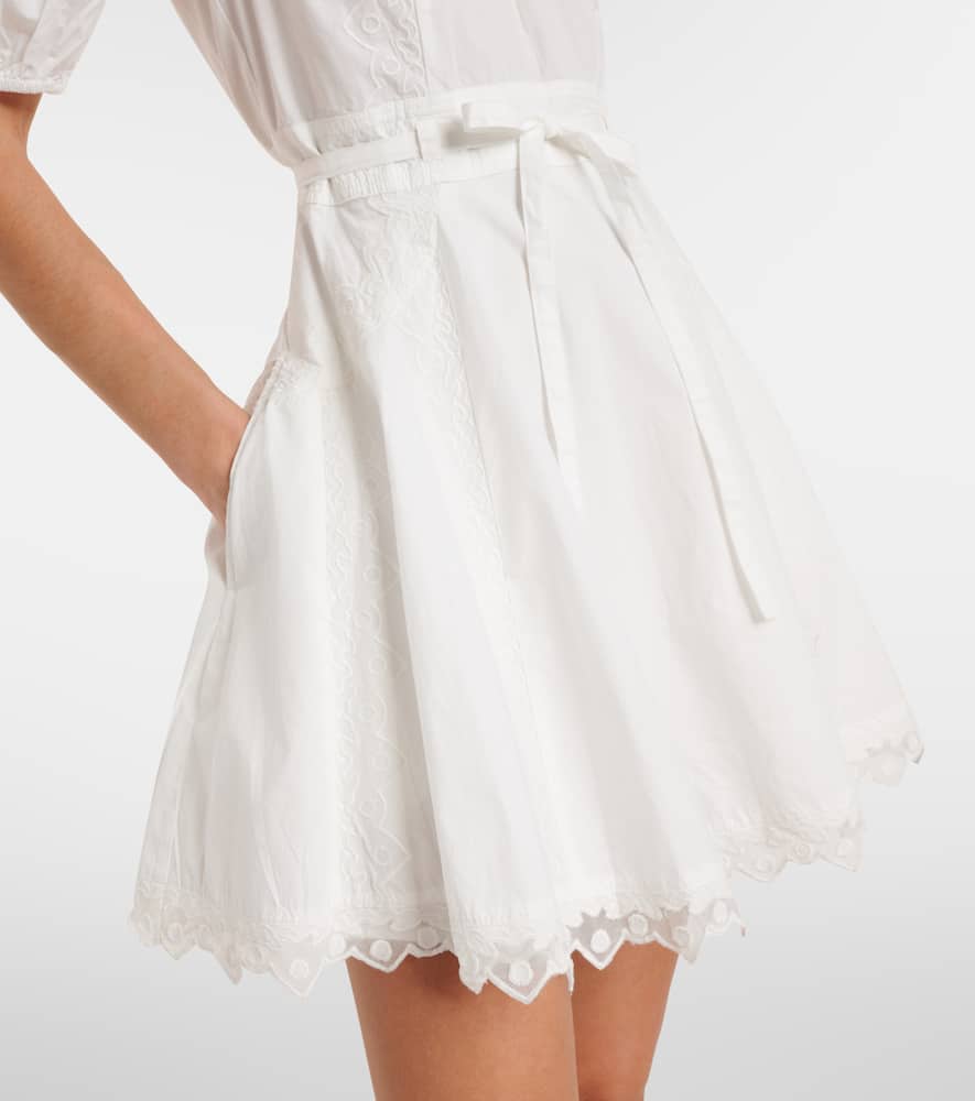 Camila embroidered cotton minidress