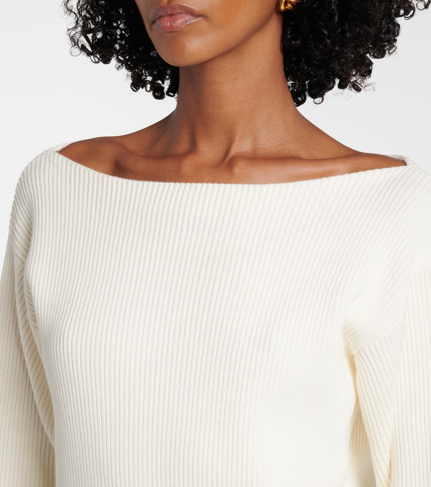 Cotton and silk-blend sweater