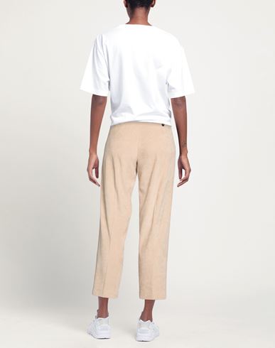 Woman Pants Beige Size 6 Cotton, Polyester
