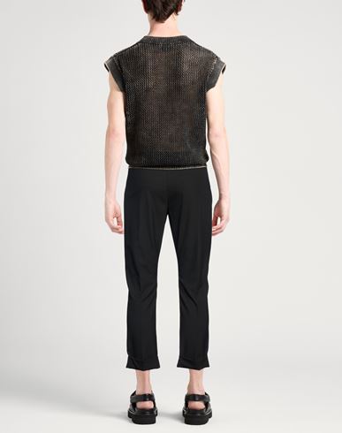 Man Pants Black Size 28 Wool, Viscose, Elastane