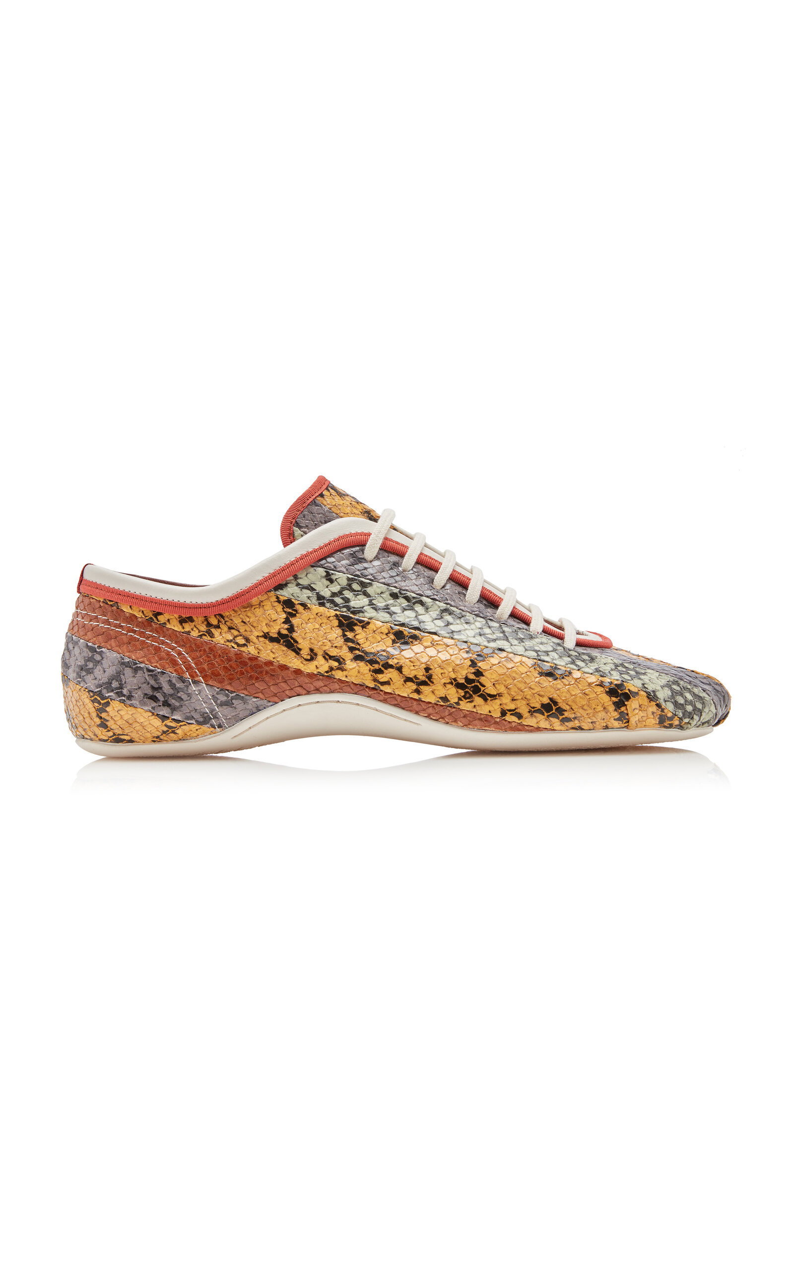 Panelled Leather Ballerina Sneakers - Moda Operandi