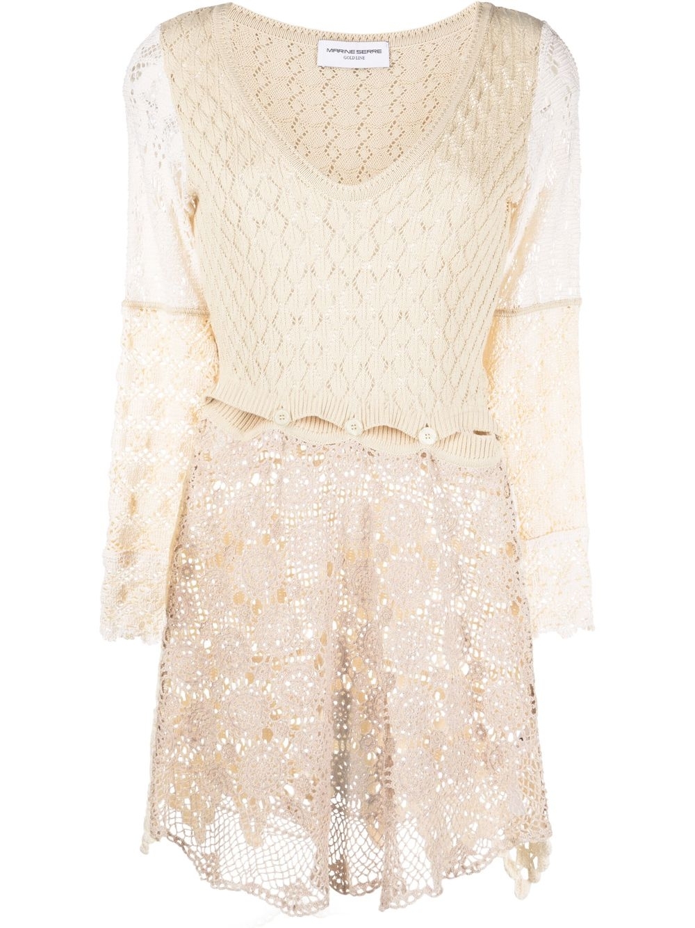 Crochet mini dress - Neutrals