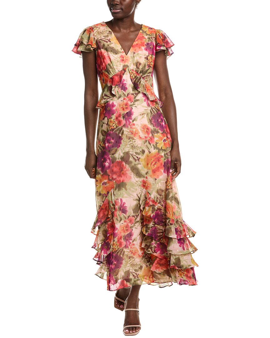 Short Sleeve Printed Maxi Dress