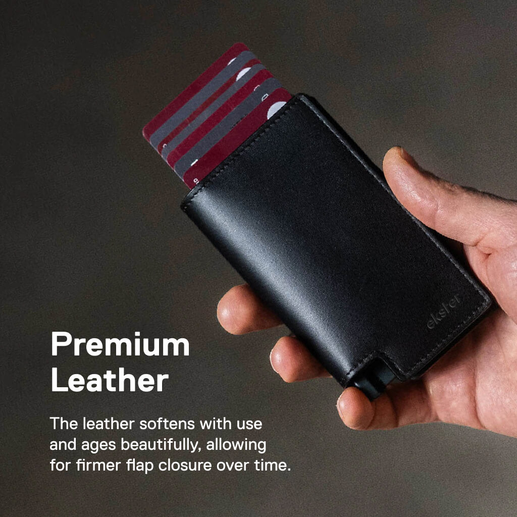 Men's Wallet - Perforated Brown Pro Premium Slim Men's Wallet Trackable Wallet Leather Smart Wallet RFID Blocking