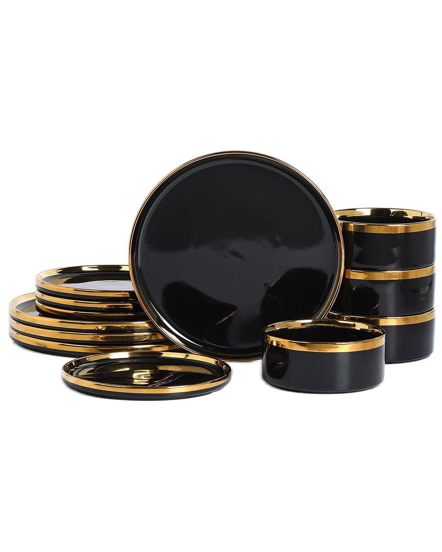 Solene 12-Piece Dinnerware Set Stoneware