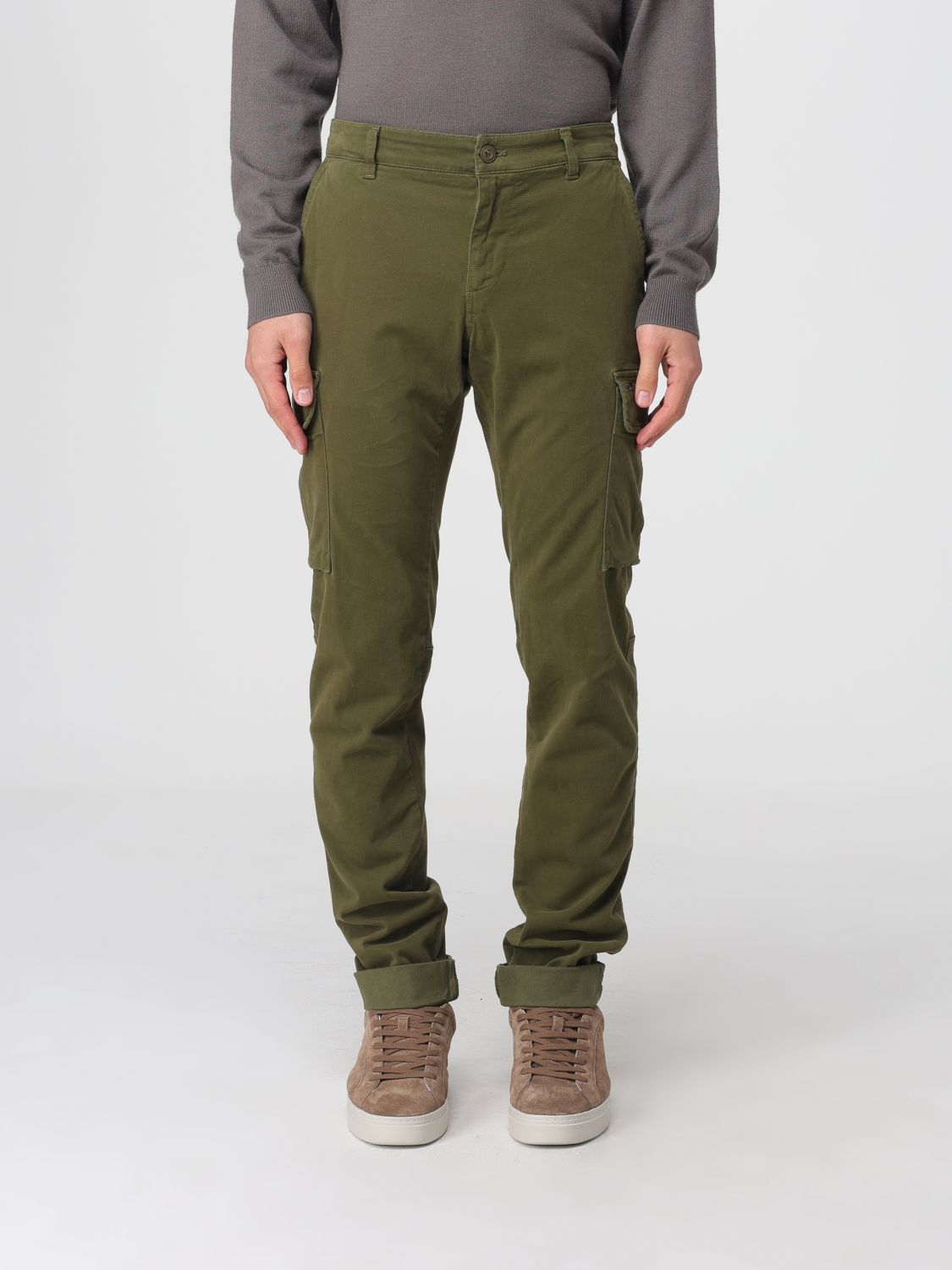 Pants Men color Green