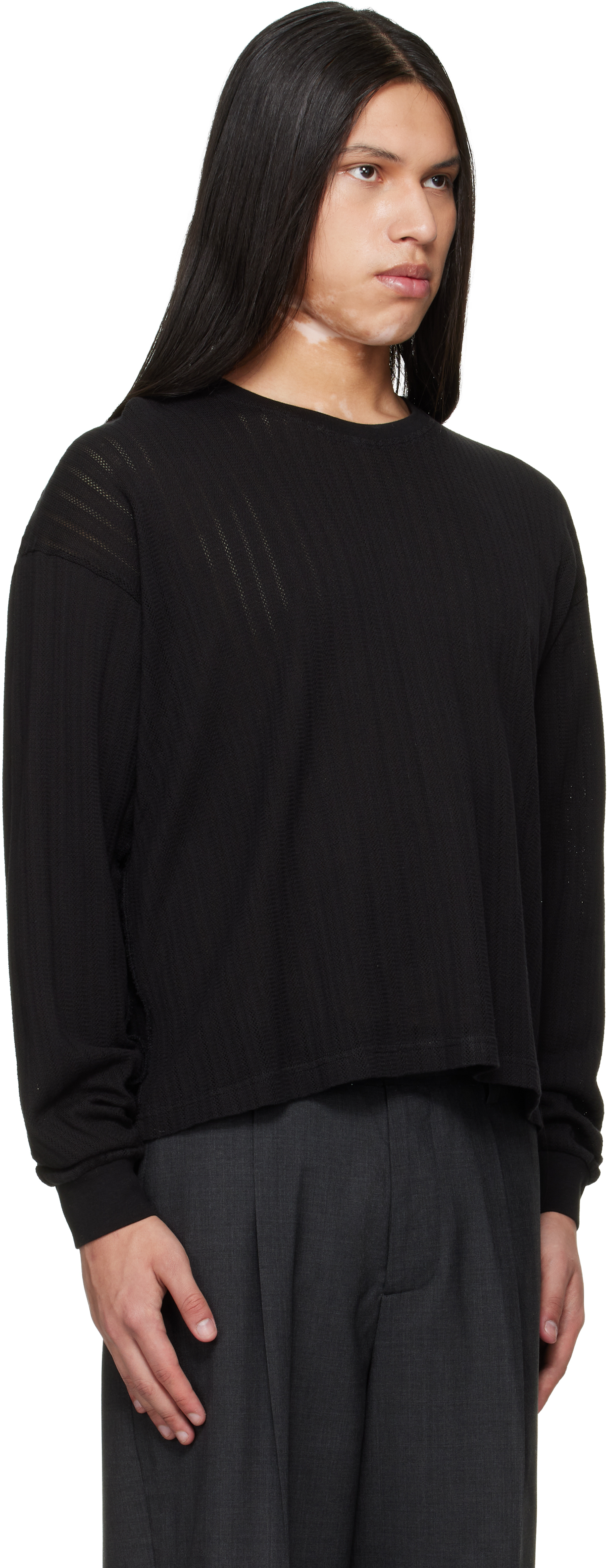 Black Relaxed LS T-shirt