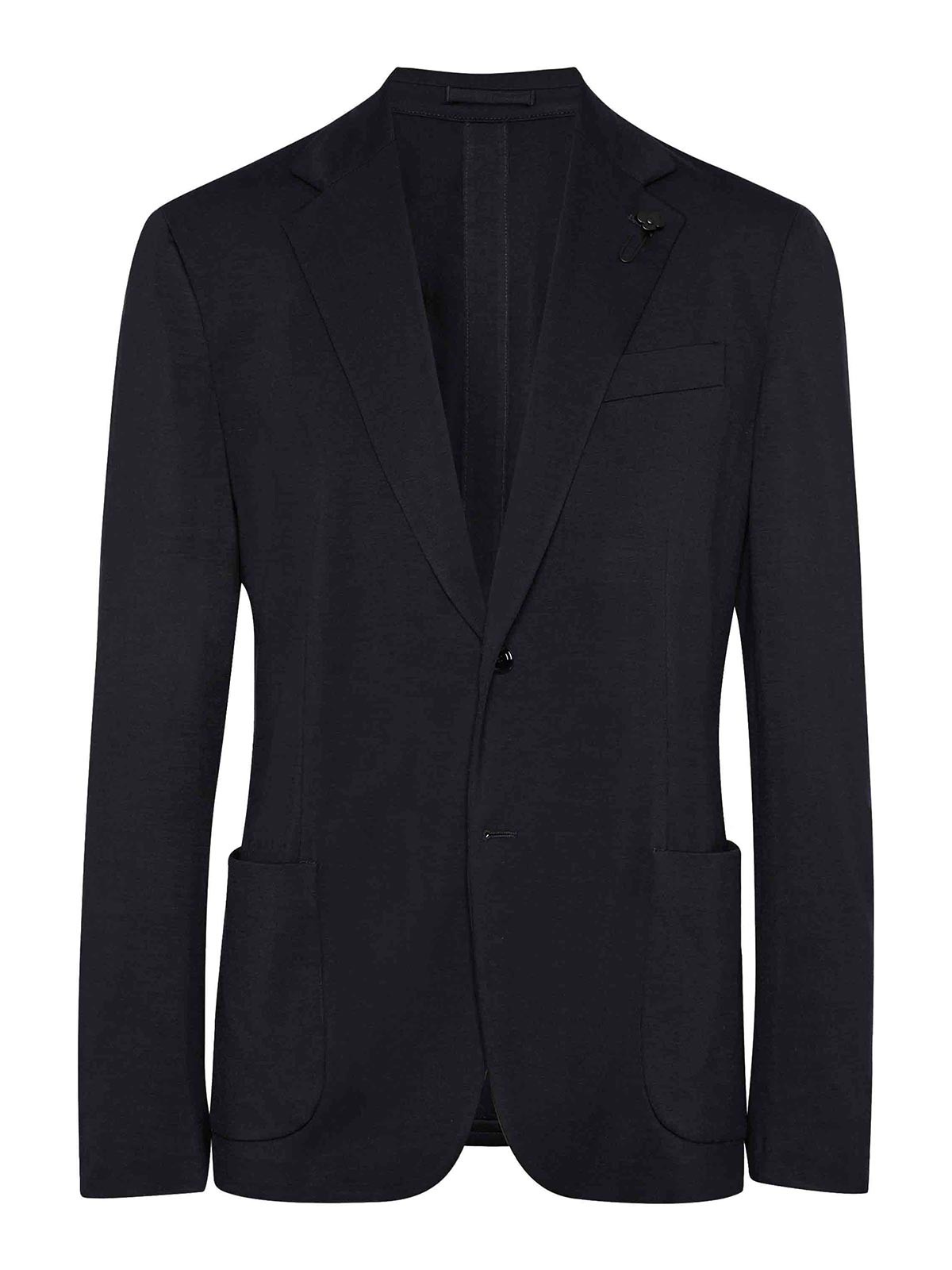 Lardini - tailored suit notch lapel elastic waist