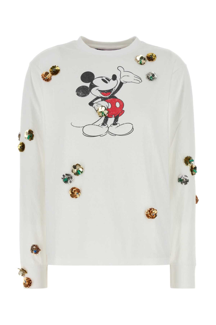White Cotton Mickey T-shirt