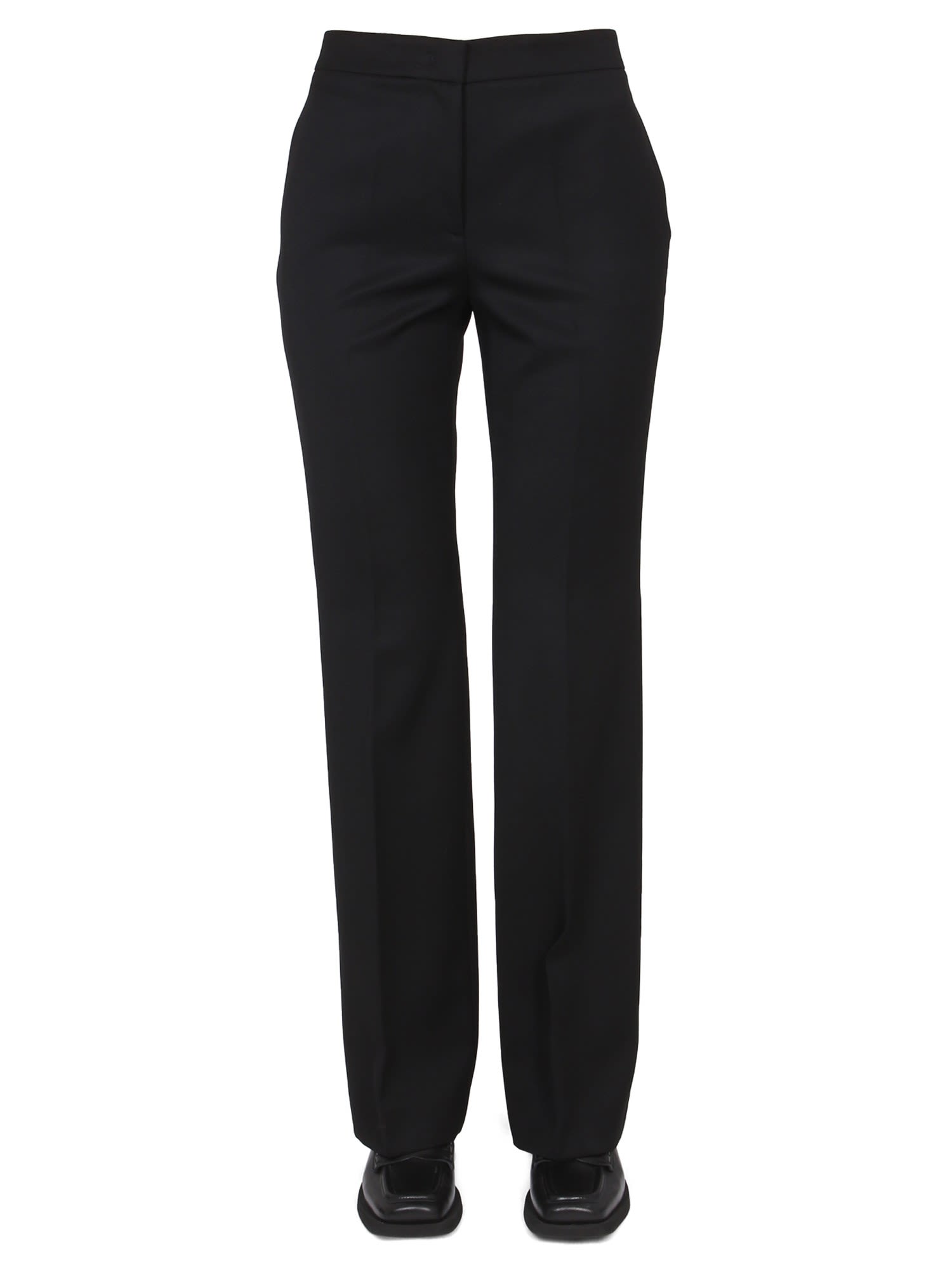 Wool Grain De Poudre Pants